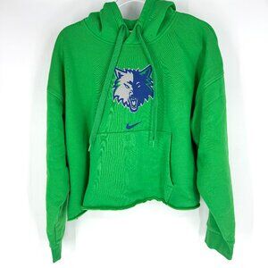 NIke Minnesota Timberwolves Cropped Hoodie Sweatshirt Green SIze XXL